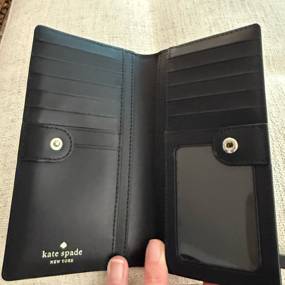 Kate Spade Slim Black Leather Wallet - Picture 4 of 8